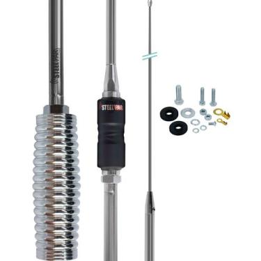Imagem de Antena Móvel Bobinada Caminhão Radio Amador Px Argentina Inox 1,63 met