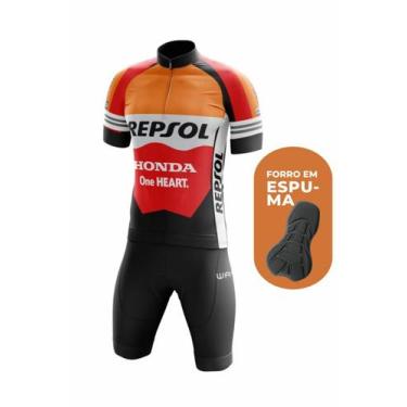 Imagem de Conjunto de Ciclismo Masculino- Camisa Repsol e Bermuda Espuma  - Way,