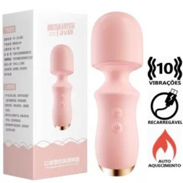Imagem de Varinha Mágica 10 Vibrações E Aquecimento Vipmix, Rosa