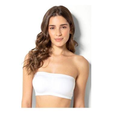 Imagem de Sutiã Top Faixa Bojo Removível sem alça Trifil - CE, Branco, EG
