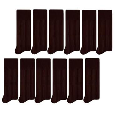 Imagem de Kit Com 12 Pares De Meias Selene Social Masculina Básica Lisa Tecido C