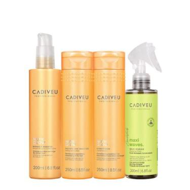 Imagem de Kit Cadiveu Professional Nutri Glow Shampoo Condicionador Maxi Ondas e