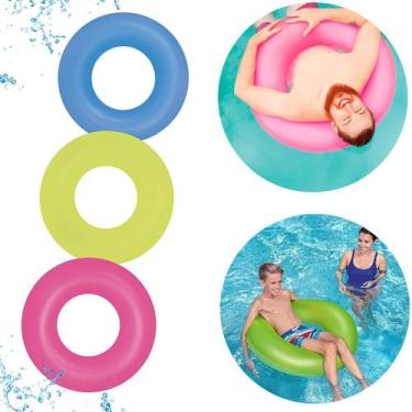Imagem de Boia Inflável Neon 90cm P/ Piscina, Praia Ou Decoração - Mor, Verde