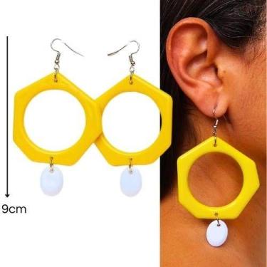 Imagem de Brincos grandes  femininos  estiloso e praiano vintage - loop variedad