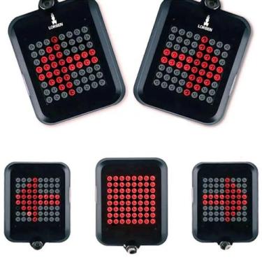 Imagem de Lanterna Bicicleta Traseira Seta Luz Bike Freio Automática USB 64 Leds