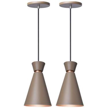 Imagem de Kit 2 Luminária Pendente Pequim 30 Cm Balcão Bancada Cozinha - Ilumina