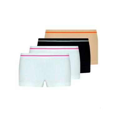 Imagem de Kit com 4 Calcinhas Infantil Lobinha 18720-001 - LUPO, Bege, M