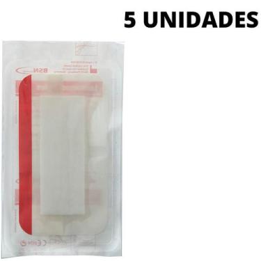 Imagem de Kit 5 Curativos 8x15 Leukomed Protege Cortes/feridas Hospitalar - LEUK