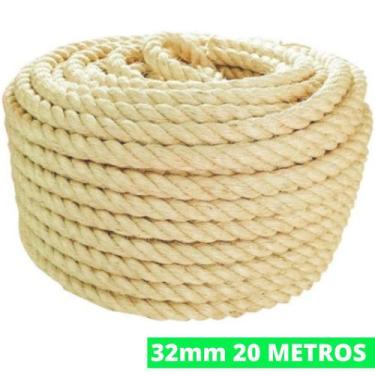 Imagem de Corda De Sisal 38mm Naval 9 Mts Exercício Cross Academia