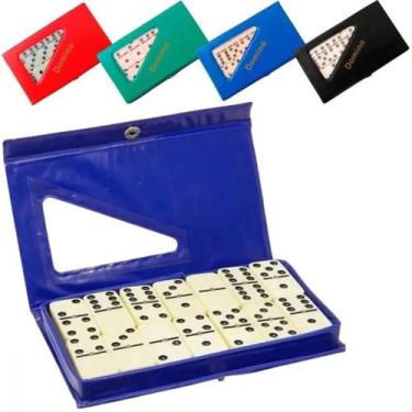 Imagem de Jogo de Dominó Profissional de Osso Estojo Com 28 Peças Dominó 10mm - 