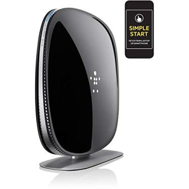 Imagem de Roteador AC sem fio de banda dupla AC1200 da Belkin + Gigabit, AC 1200, Glossy Black