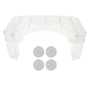 Imagem de Tamborete do Penico do Toalete para Crianças, Tamborete Multifuncional Plástico Portátil do cocô do Apoio para Os Pés para o Banheiro (Transparente)