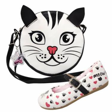 Imagem de Kit Infantil Feminino Sapatilha e Bolsa Gatinho, Magicc Kids, 21