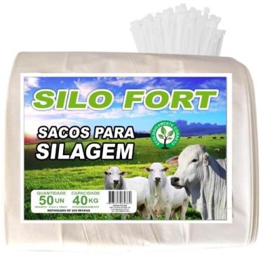 Imagem de Sacos Para Silagem Br 51x100 200 Micras C/300 + Abraçadeiras - SILO FO
