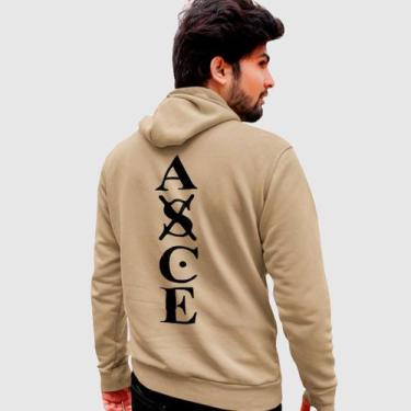 Imagem de Blusa Moletom Genuine Grit Masculina Estampada Algodão 30.1 Axce, Bege