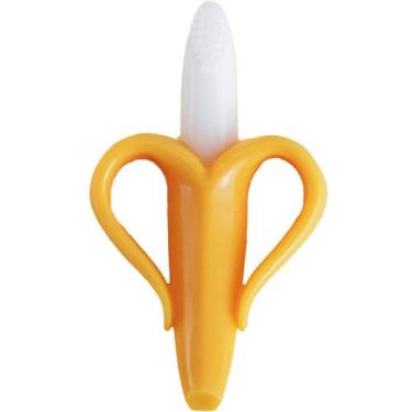 Imagem de Massageador de Gengiva para Bebê Banana 6x10cm - Bene Casa, Amarelo