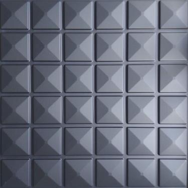 Imagem de Kit De 14 Placas Autoadesiva Revestimento Cor Preta 3,5 M² - PONALTI T