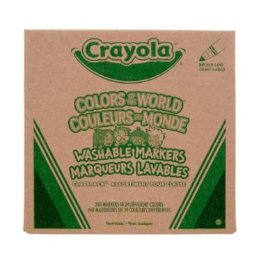 Imagem de Crayola Colors of The World, Bulk Skin Tone Markers, 240 Washable Broadline Markers