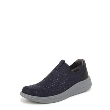 Imagem de BZees Tênis feminino Twilight sem cadarço, Tecido de malha blazer azul-marinho, 8.5 Wide