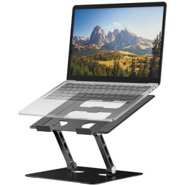 Imagem de YTech Suporte ajustável para laptop, ergonômico e dobrável, compatível com MacBook iPad, Dell, HP, Lenovo, ThinkPad, Acer, ASUS, Samsung e mais laptops de 10 a 17 polegadas, preto