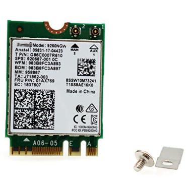 Imagem de Deal4Go Adaptador WiFi sem fio M.2 NGFF 9260NGW 2,4GHz 802.11ac 1730Mbps 2230 M.2 NGFF com Bluetooth 5.0 para Intel 9260ac Windows 10 64-bit