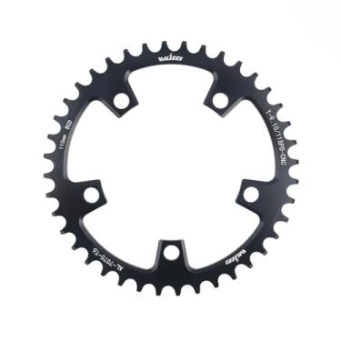 Imagem de KTKEET Anel de corrente 110/130 BCD 36/38/40/42/44/46/48/50/52/54/56/58/60T 5 parafusos redondo estreito largo para bicicleta dobrável de estrada de 9/10/11 velocidades (110BCD 38T)