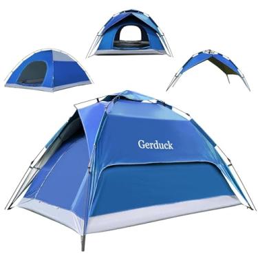 Imagem de Gerduck Barraca de acampamento para 4 pessoas, barraca pop-up instantânea fácil 3 em 1...