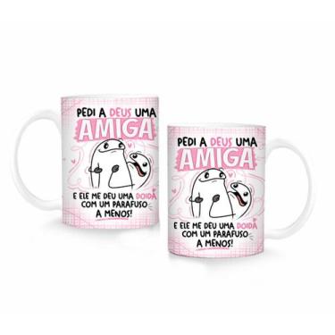 Imagem de Caneca divertida florka pedi a deus uma amiga personalizada 325ml - At