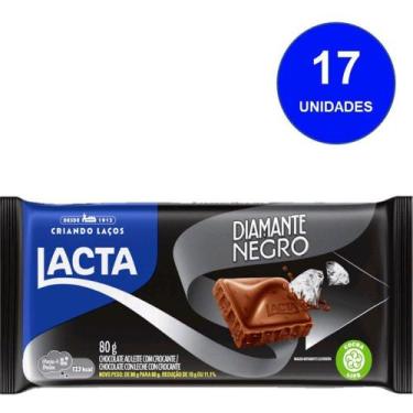Imagem de Chocolate Barra Lacta 80g Diamante Negro 17un