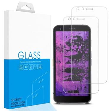 Imagem de Ailiber Compatível com protetor de tela CAT S62 [pacote com 2], protetor de tela de vidro temperado CAT S62 Pro, antiarranhões, compatível com capa transparente HD, protetor de tela sem bolhas para