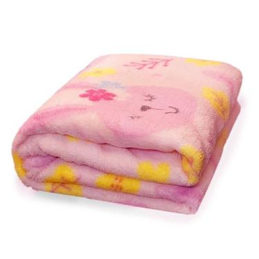 Imagem de Manta Bebe Infantil Coelho Rosa Saida Maternidade Enxoval Menina Soft 