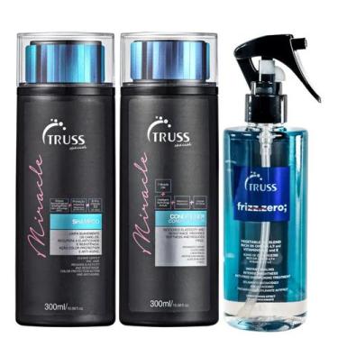 Imagem de Kit Truss Miracle - Shampoo 300ml + Condicionador 300ml + Frizz Zero S