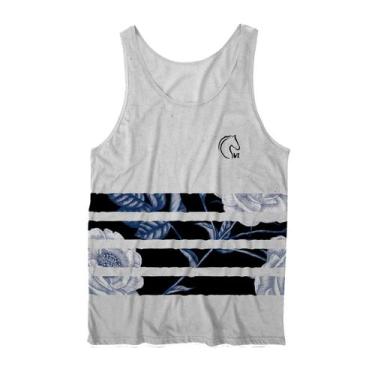 Imagem de Blusa Casual Regata Masculina Estampads Flor com Listras - W2 Store, C