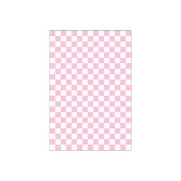 Imagem de Painel De Festa Vertical 1,50 x 2,20 - Xadrez Simples Rosa e Branco 06