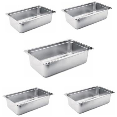 Imagem de Kit 10 cubas  gastronomicas gn inox 1/1x65 - Ipe Cozinhas