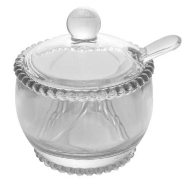 Imagem de Açucareiro em Cristal Pearl com Lapidação Bolinhas 10x8x7cm Wolff