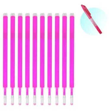 Imagem de 10 Refil Apagavel De Caneta Tecido Papel Rosa - Levolpe