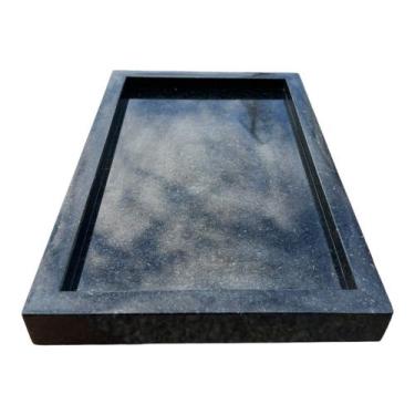 Imagem de Bandeja Borda Multiuso Granito Preto São Gabriel 34x23 - Casa Online