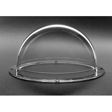 Imagem de JMX Capa transparente de substituição de CCTV acrílico/PC capa de cúpula de câmera de segurança alojamento de câmera para cães de estimação janela clarabóia (4 polegadas A: 5,7 cm, transparente)