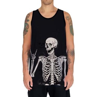 Imagem de Camiseta Regata Arte Tumblr Esqueletos Caveira Ossos Moda 15 - Enjoy S