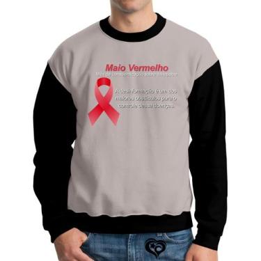 Imagem de Moletom Maio Vermelho Adulto UNISSEX blusa casaco - Alemark, G