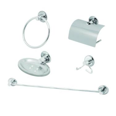 Imagem de Kit Acessório para Banheiro Aço Inox 5 Peças  - Delta Metais