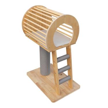 Imagem de Árvore moderna para gatos – condomínio durável e elegante – projetada para gatos internos, perfeitamente trabalhada para diversão, descanso e controle de arranhões – Torre de gato e coluna de