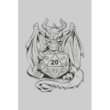 Imagem de Fantasy Dragon D20 - Notebook for Nerdy Geeks: DIN A5 (6x9) Notebook for role -playing enthusiasts and pen and paper RPG fans with 120 lined pages and weekdays for the diary function