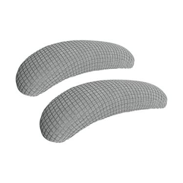 Imagem de FORCHEER Capas de apoio de braço para cadeira de escritório extensíveis e resistentes à água elastano jacquard elástico para computador cadeira de escritório capas de almofada de braço capa de cadeira para cadeiras de mesa braço 2P-cinza claro
