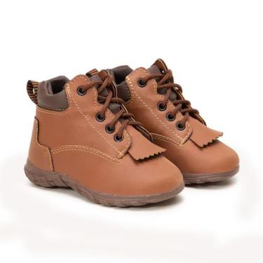 Imagem de Bota Coturno Infantil Bebê Country com Franja Menino Menina 2 em 1 Out