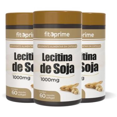 Imagem de KIT 03 Lecitina De Soja 1000mg 60 Cápsulas Fitoprime