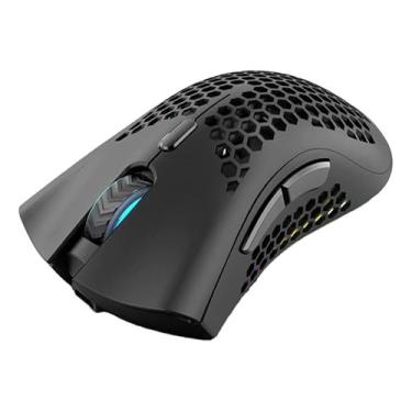 Imagem de Mouse Gamer Sem Fio BM600 com LED RGB, Recarregável via USB, 2.4G, ergonômico (preto)