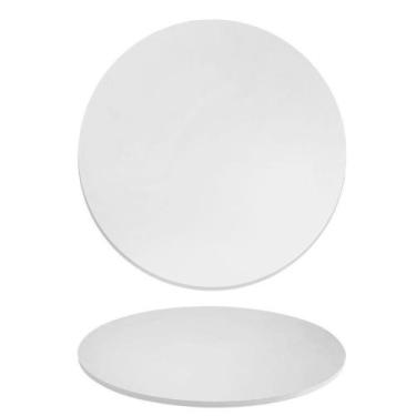 Imagem de Tampo De Mesa Jantar Madeira Redondo Branco Medida 90x90 - MOVEIS ALBE