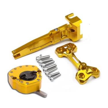 Imagem de Kit de montagem de suporte de amortecedor de direção de alumínio CNC, compatível com Yamaha Tracer 900 9 GT 9GT MT09 2015 2016 2017 2018 2019 2020-2022(Black Left and Right)